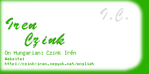 iren czink business card
