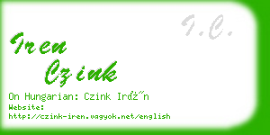 iren czink business card